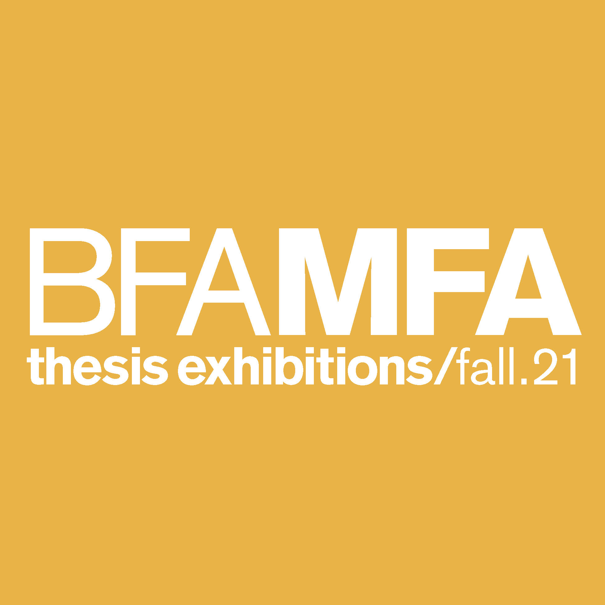 Yellow wordmark of exhibition title